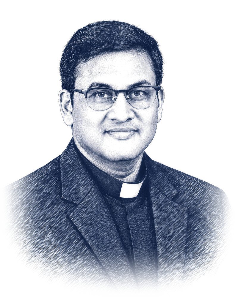 Sketch portrait of Bharat Yeruva